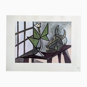 Pablo Picasso, Natura morta, Litografia offset a colori su carta Pur de Marais, 1943