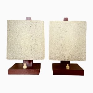 Kubische Nachttischlampen, 1960er, 2er Set