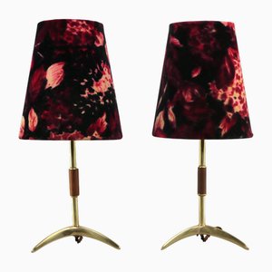 Rupert Nikoll zugeschriebene italienische Tischlampen, 1950er, 2er Set