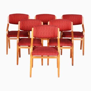Mid-Century Czech Chairs in Maple attributed to Ludvik Volak for Drevopodnik Holesov, 1960s, Set of 6