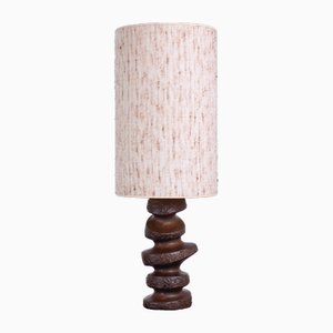 Large Brutalist Sculptural Ceramic Table Lamp, 1970s