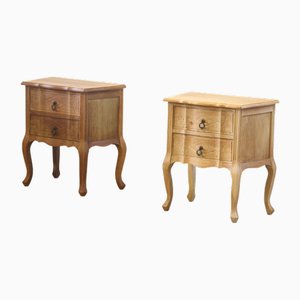 Kleine dänische Mid-Century Nachttische aus Eiche, Henning Kjærnulf zugeschrieben, 1960er, 2er Set