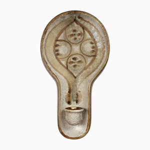 Mid-Century Modern Danish Studio Pottery Wall Candleholder from Søholm, 1960s