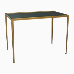 Vintage Couchtisch aus Messing & Rauchglas von Vereinigte Werkstätten München, 1970er