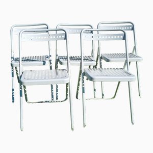 Chaises Pliantes de Souvignet, 1960s, Set de 5