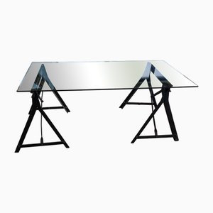 Industrieller Schreibtisch mit Gestell, 1930er