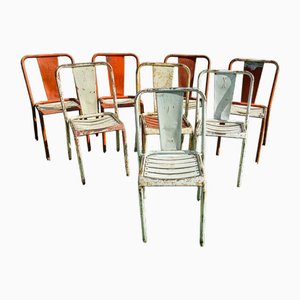 Modell T4 Stühle von Tolix, 8 . Set
