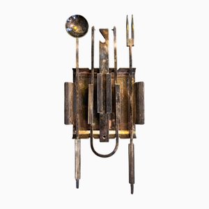 Gio Ponti zugeschriebene Cocktail Tools aus versilbertem Messing für PM Italy, 1960er, 5 . Set