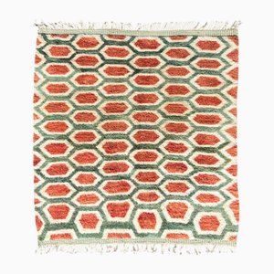 Moroccan Handwoven Beni Mrirt Rug in Wool with Geometric Pattern, 1990s