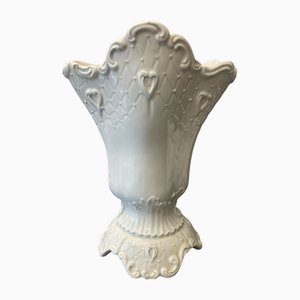 Weiße Italienische Sockelvase oder Übertopf, 1960er