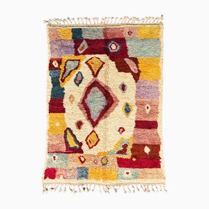 Moroccan Beni Ouarain Rug in Wool with Abstract Geometric Pattern, 1990s