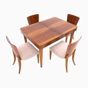 Tisch mit Stühlen von J. Halabala, 1930er, 5er Set