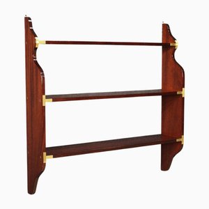 Vintage English Wall Bookcase in Mahogany, 1970s