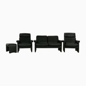 Leather Sofa with Chair and Ottoman from Erpo City, Set of 3