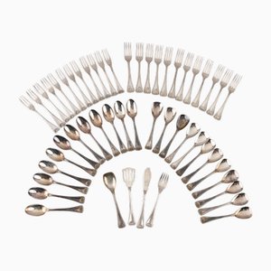 Set de Couverts à Dessert en Argent par Ricci & C. Alessandria, Set de 52