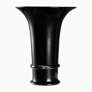 Vaso in vetro nero di Seguso