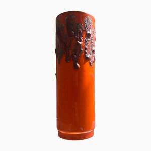 Orange Model 8/30 Fat Lava Vase from Scheurich, West Germany