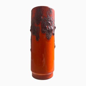 Orange Model 6/20 Fat Lava Vase from Scheurich West Germany