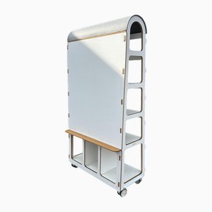 Multi Function Storage Shelves, Whiteboard Pinboard, & Space Divider on Wheels Multi Function Storage Shelves, Whiteboard Pinboard, & Space Divider on Wheels