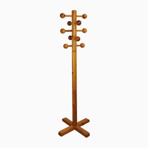 Mid-Century Pine Coat Rack, 1970s