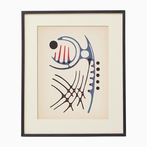 Moisès Villèlia, Aumun, No. 89/100, Ilustrando un poema, 1961, Linograbado