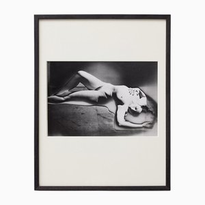Man Ray, desnudo reclinado, impresión en gelatina de plata, años 60, enmarcado