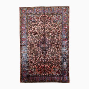 Antiker Kashan Teppich aus Seide & Baumwolle