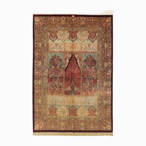 Middle Eastern Hand-Knotted Qom Rug