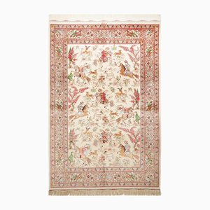 Middle Eastern Hand-Knotted Qom Rug