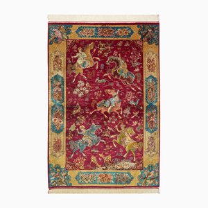 Qom Hand-Knotted Rug in Wool