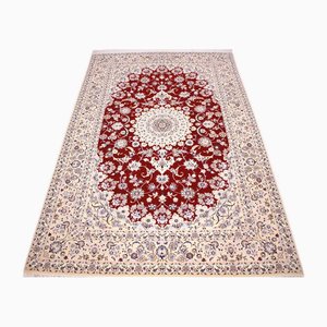 Nain Hand-Knotted Rug with Floral Pattern