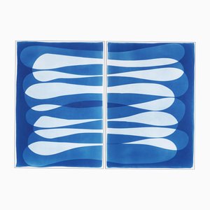 Kind of Cyan, The Lake District Diptych, 2025, Cyanotype