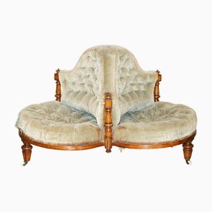 Antikes viktorianisches Sofa aus Wurzelholz