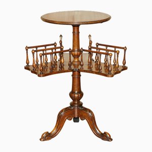 Antique Victorian Burl Walnut Library, 1880
