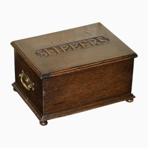 Antike edwardianische Aufbewahrungsbox aus englischer Eiche, 1910