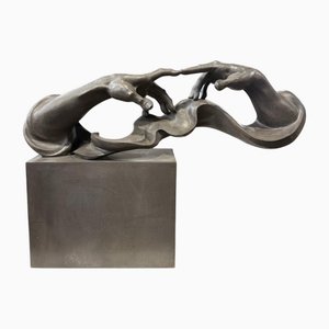 Abstract Sculpture of Intertwining Hands, Bronze