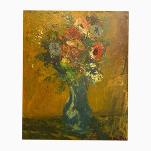 Baldo Guberti, Flores, óleo en masonita, años 40