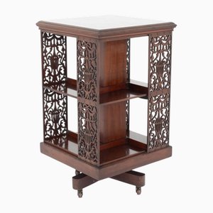 Sheraton Revival Mahogany Revolving Bookcase