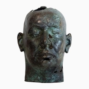 Óscar Aldonza Torres, Scultura iperrealistica di testa femminile in cera persa, 2025, Bronzo