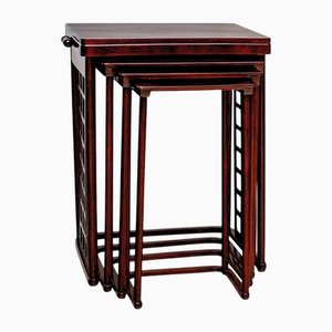 Nesting Tables by Josef Hoffmann J. & J. Kohn, 1910, Set of 4