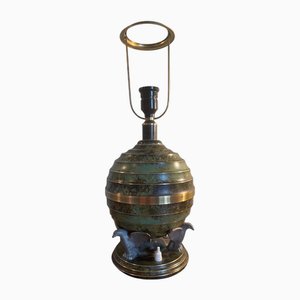 Art Deco Tischlampe aus Bronze mit Adlern, Schweden, 1935