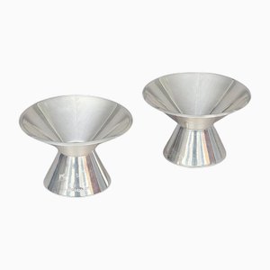 Mid-Century Swedish Sterling Silver Candleholders attributed to GAB, 1961, Set of 2