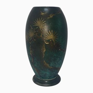 Art Deco Patinated Vase from WMF Ikora, Germany, 1930s