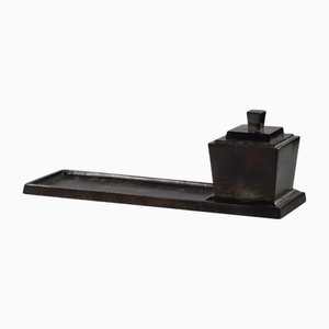 Art Deco Bronze Inkwell attributed to Just Andersen, Denmark, 1930s