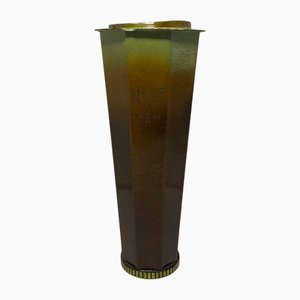 Swedish Modernist Bronze Vase attributed to Metallkonst, 1940s