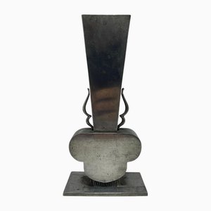 Grand Vase en Étain attribué à GAB, Suède, 1930s