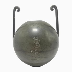Swedish Modern Pewter Vase by Sylvia Stave for C. G. Hallberg, 1934