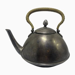 Swedish Art Deco Silver on Copper Teapot attributed to from GAB, 1930s