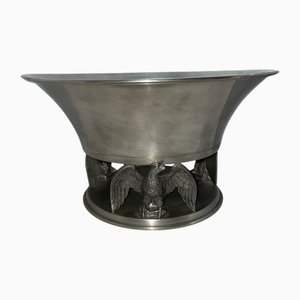 Swedish Art Deco Pewter Centerpiece attributed to Ystad Tenn, 1930s