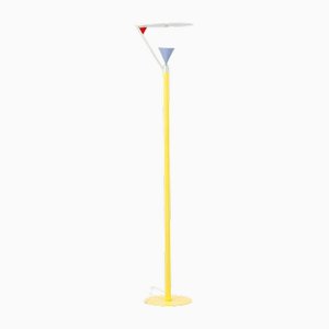 Lampada da terra Halo postmoderna attribuita a Olle Anderson, Svezia, anni '80